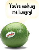 a lime saying You're making me hungry!